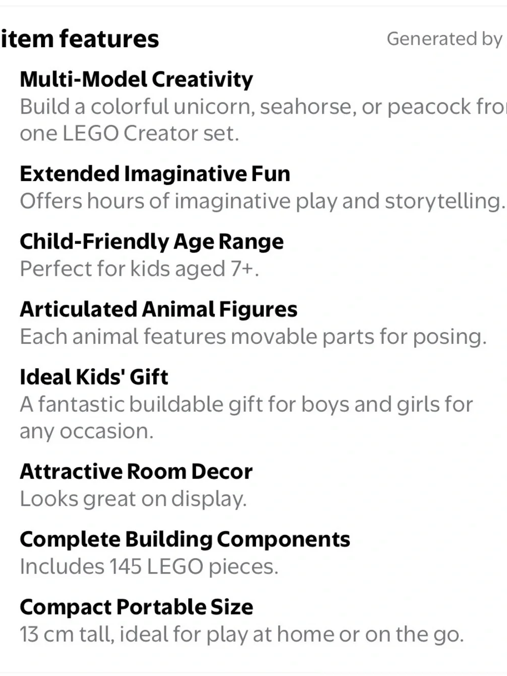 LEGO Creator 3-in-1 Magical Unicorn Set